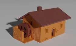 Water Mill - Old water mill house - 3D Printable 3D model