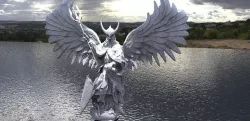 Waterfront Angel with Shield  3D model