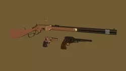 weapon revolver winchester Low-poly 3D model