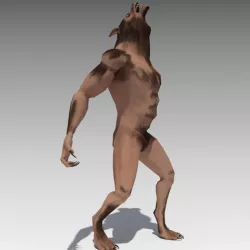 Werewolf Animated Low-poly 3D model