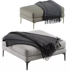 West Elm Andes Ottoman 3D model