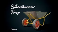 Wheelbarrow prop Low-poly 3D model