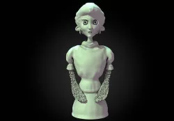 woman statue alien fantasy 3D model