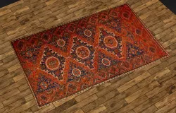 Wood Floor and Carpet - Game Ready Low-poly 3D model
