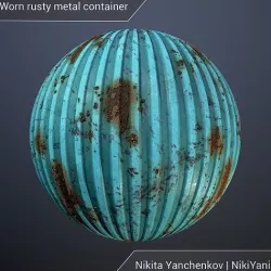 Worn rusty metal container Texture