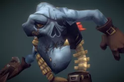 Zombie Murderer - Low Poly Hand Painted Low-poly 3D model