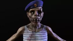zombie soldier Low-poly 3D model