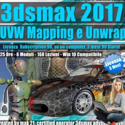 3ds max 2017 UVW Mapping e Unwrap 3 mesi 3D model