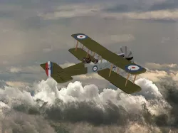 Airco DH 9 WWI biplane 3D model