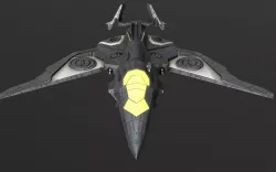 Alien Strike jet Low-poly  3D model