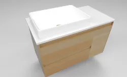 Bathroom Vanity and Sink Combo  Low-poly  3D model