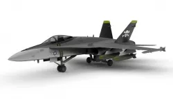 Boeing F-18 Super Hornet Jet Plane Low-poly  3D model