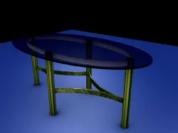 BRASS  + GLASS COFFEE TABLE  ARIEN