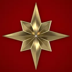 Captain Marvel Emblem Low-poly  3D model