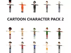 Cartoon Man Character Pack2 3D model