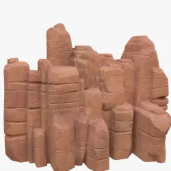 Cartoon stone 3D model
