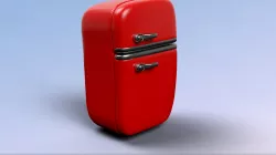 Cartoon Style Fridge animated 3D model