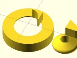 chamfers and rounded wedge for openscad