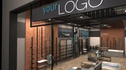 Clothing and shoes Store shop Low-poly  3D model
