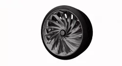 concept wheel chrome Low-poly  3D model