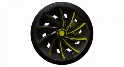 conceptual wheel 4 Low-poly  3D model