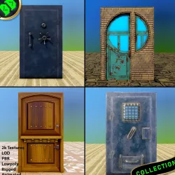 Door Pack - 2 Low-poly  3D model