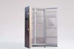double door fridge home appliance 3D model
