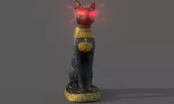 egyptian cat  Low-poly  3D model