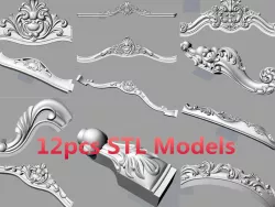 European flower 3D relief models S325 3D model