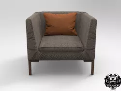 Fabric Armchair 3D model
