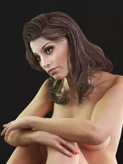 Female nude rigged Low-poly  3D model