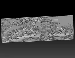 Five lions 3D model