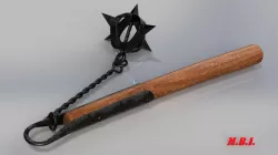 Flail With Iron Club (Weapon)