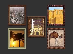 Framed Artworks of Egypt Low-poly  3D model