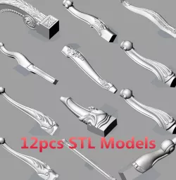 Furniture leg STL models  collection S265 3D model