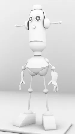 Futuristic robot 3D model