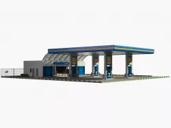 Gas Station 3D model
