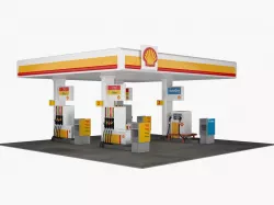 Gas Station 3D model