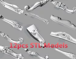Good quality sofa table leg engraving  Models S169 3D model