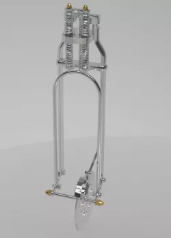 Harley Davidson chopper bobber custom springer fork 1 Low-poly  3D model
