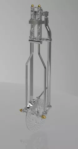 Harley Davidson chopper bobber custom springer fork 2 Low-poly  3D model