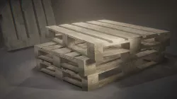 Industrial wooden pallet Low-poly  3D model