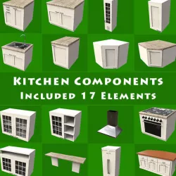 Kitchen Components 3D model