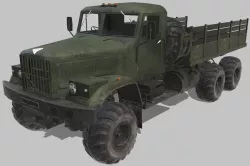  KrAZ-255 Low-poly  3D model
