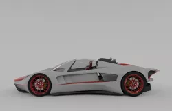 Lemsis Neo super sports racing car concept design 3D model