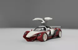 Lemsis v12 super sports racing car concept design 3D model