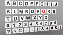  Letters  square shape  3D model