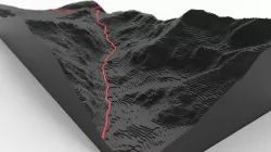 Llanberis Pass Topographical Map  3D model