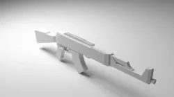 LOW POLY Ak-47 ONLY 790 VERTS Low-poly  3D model