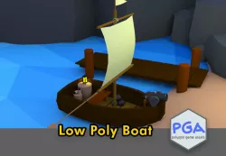 Low Poly Boat Low-poly  3D model